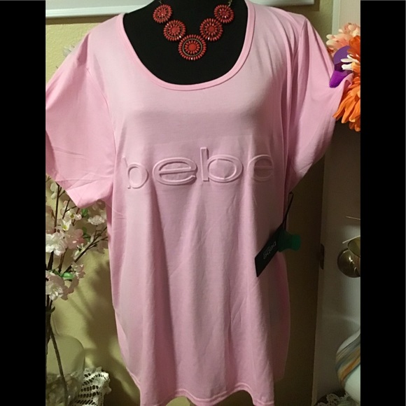 🌷NWT BEBE SPORT 2X MOISTURE WICKING PINK ACTIVE TOP - Picture 7 of 12